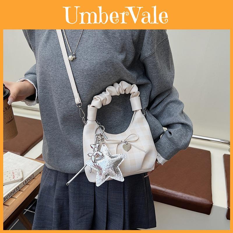 Urban Chic Solid Color Cloud Bag Pu Small Shoulder Bag With Zipper Closure For Everyday
