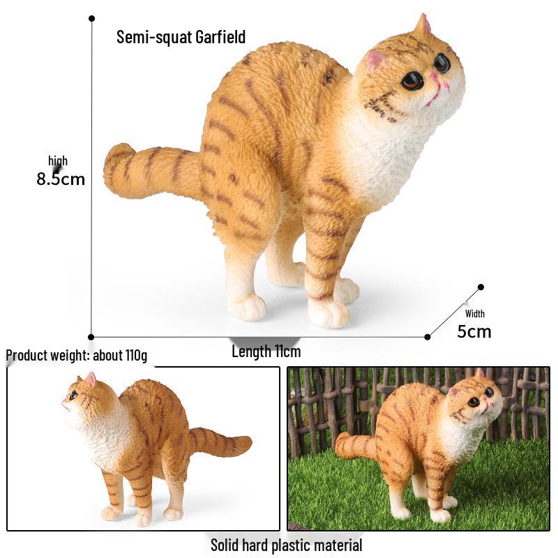 Pet Cat Cognitive Toy: Persian Coffee Cat Half-Squat Ornament for Children