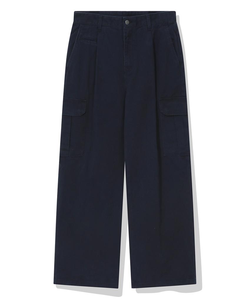 BEENTRILL Essential Twill Cotton Cargo Pants (Light Indigo)