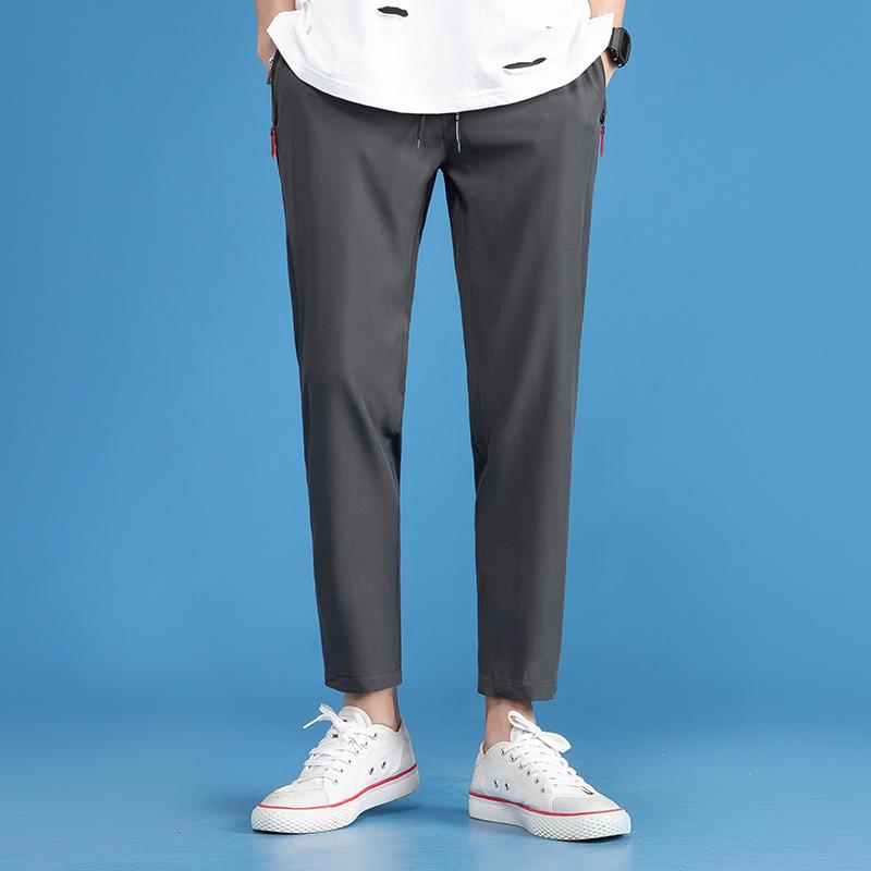 

Мужские летние брюки повседневные легкие из шелка Ick длиной до щиколотки уличные мужские брюки спортивные джоггеры XXXXXL серый