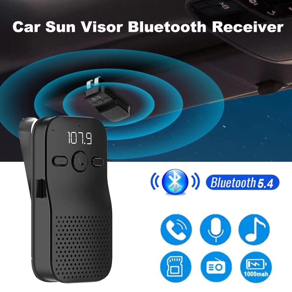 Zestaw Głośnomówiący do Samochodu Bluetooth 5.4 Głośnik na Osłonę Przeciwsłoneczną Odtwarzacz Muzyki Głośnik 6W Zestaw Głośnomówiący Bezprzewodowy Odbiornik Muzyki Z Asystentem Głosowym