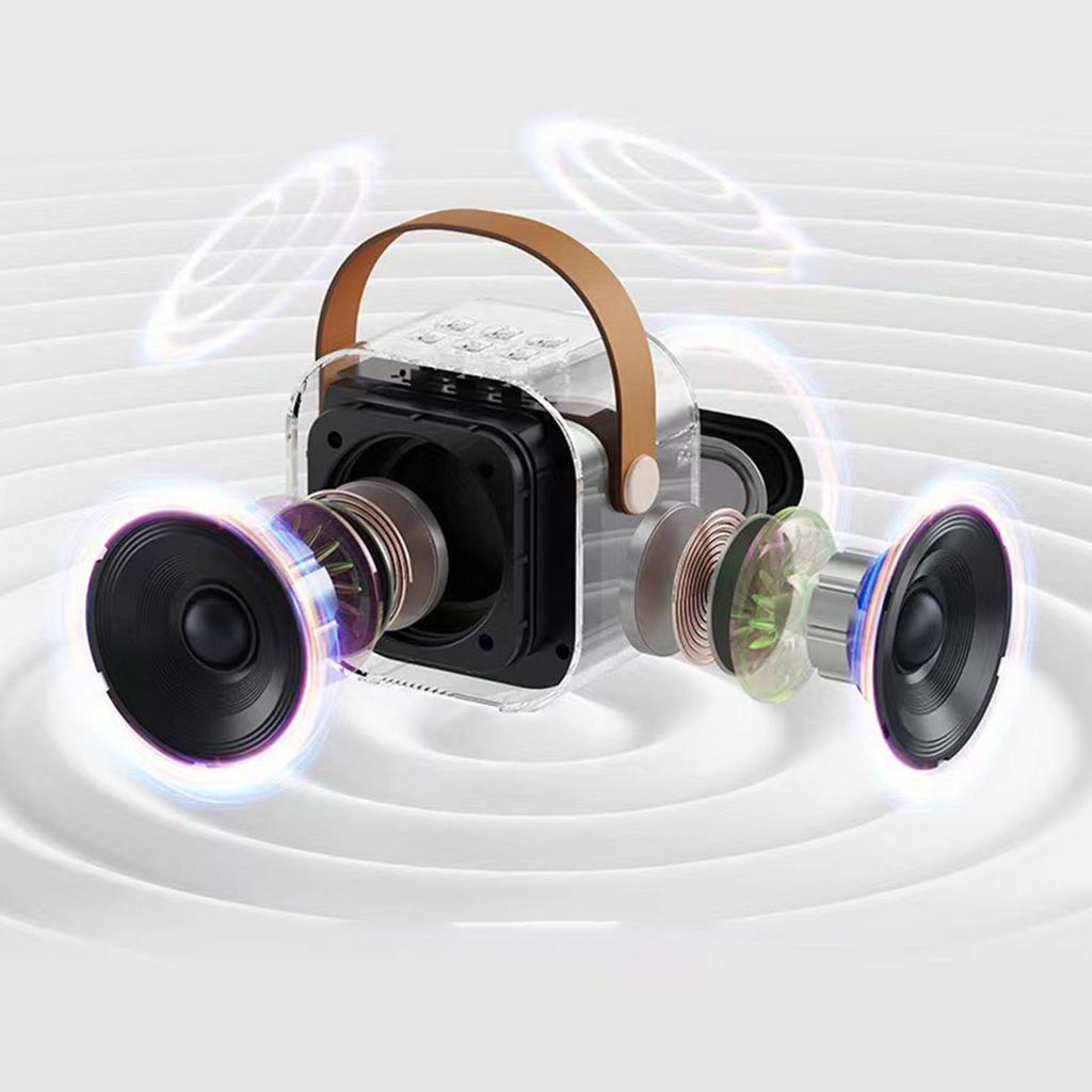 Mini Karaoke Machine Karaoke Speaker with Wireless Microphone Light Effects Portable Karaoke System