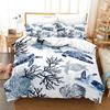 Ocean Duvet Cover Set Sea Turtle Ocean Animals Polyester Comforter Cover For Kids Children Boys Women King Queen With Pillowcase