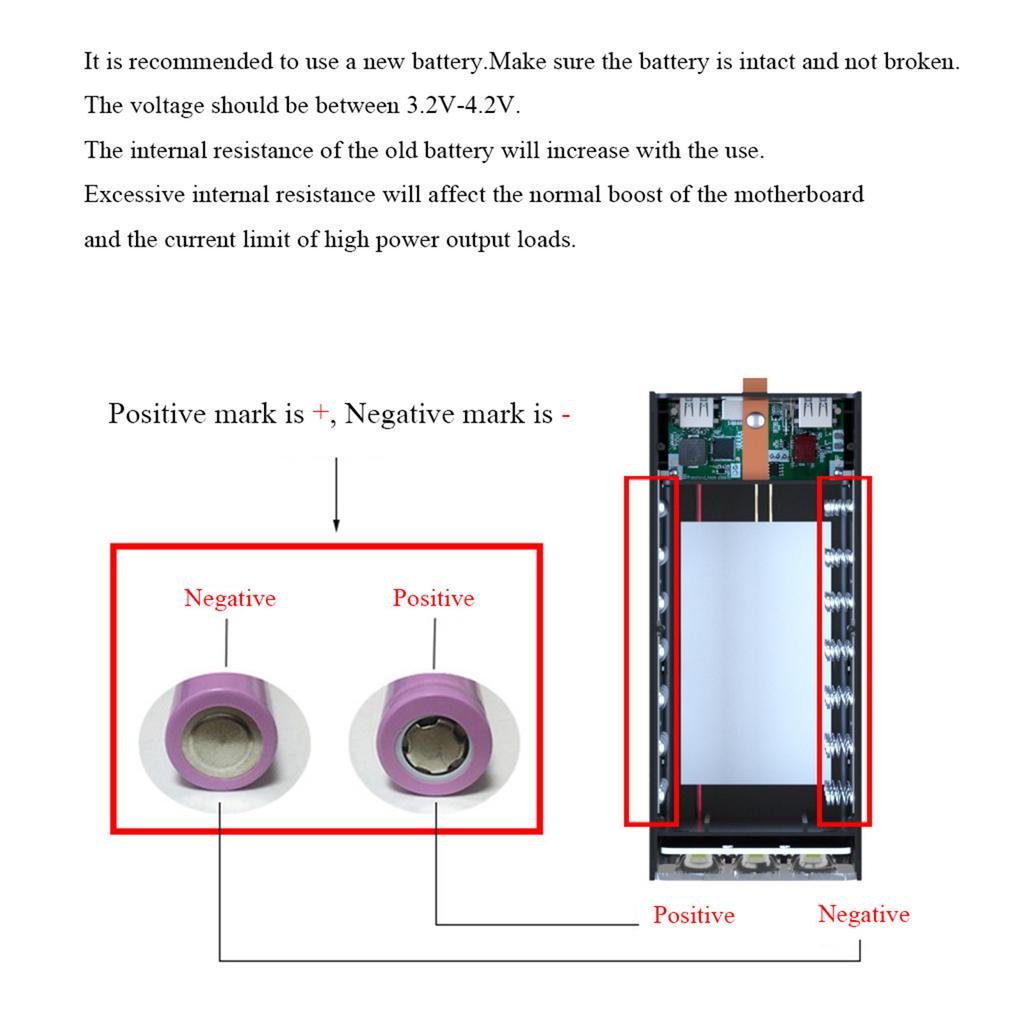 Quick Charge DIY Power Bank Box Case for 18650 Batteries Detachable Outer Case