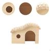 Wooden Hamster Hideout House Hut Handcrafted Platform Creativity Small Animals Sleeping