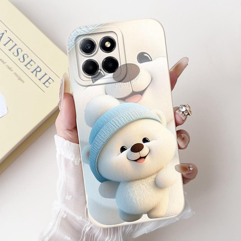 For Honor X6 X6a X6b Case Cover Silicone Cute Cartoon Cat Girl Luxury Flower Shockproof Phone Case For Honor X6a Back Cover Boys