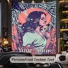 Personalisierte Wandtapisserie, Lana Del Rey Individuell Bedruckter Name, Stoff-Wandkunst für Innenraum-Hintergrund