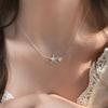 Imple Tarfih Pearl Necklace Female Niche Unique Deign Ene Collarbone Cha Temperament Veratile Exquiite Tar Acceorie