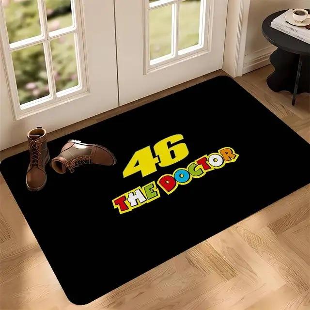 Motorcycle Racing 46 The Doctor Rectangle Carpet Colorful Sport Bike Fan Home Decor Mat Non Slip Floor Rug Entryway Doormat