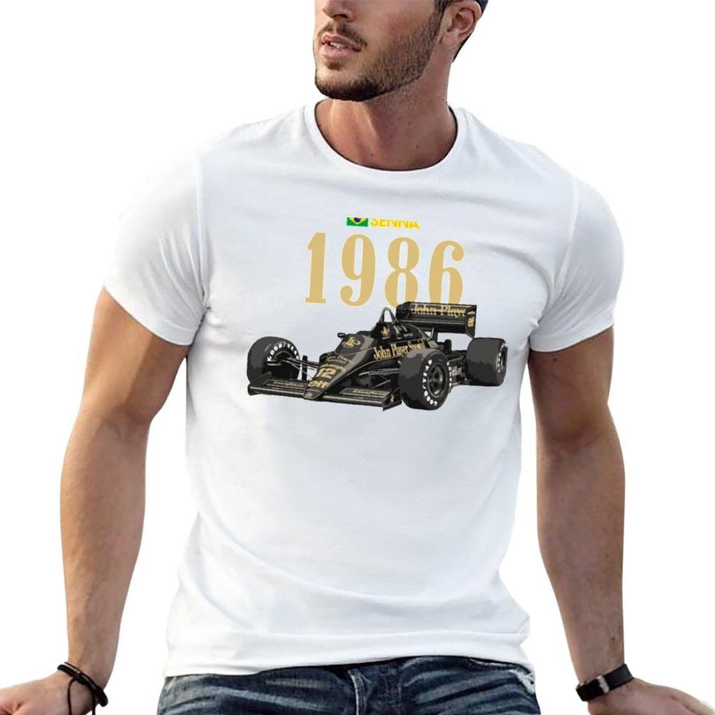 New 1986 Ayrton Senna F1 T-Shirt Summer Tops Custom T Shirts Design Your Own New Edition T Shirt Cute Tops Mens T Shirts Tshirt