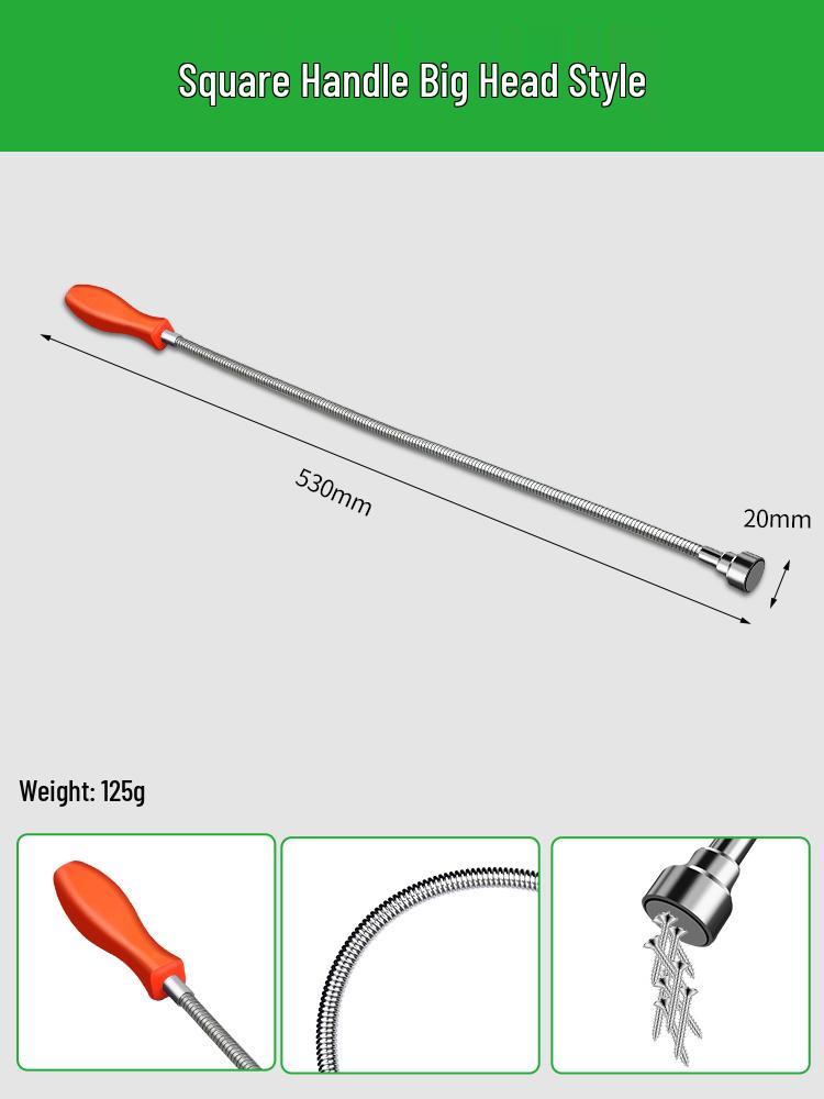 Baolian Magnetic Pickup Tool with Light - Auto Repair & Household Bendable Metal Stick