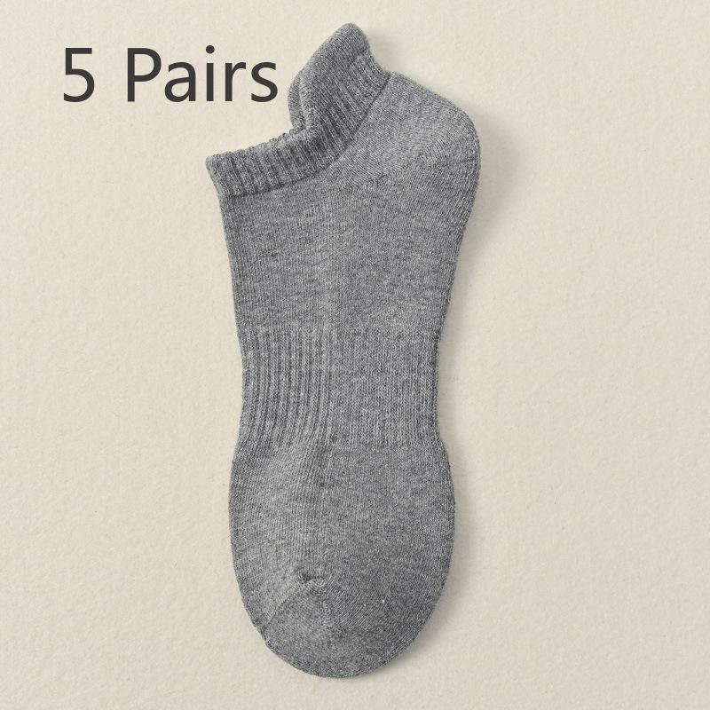 5 Pairs of Women's Autumn and Winter Thick Hair Ring Sweat Absorbent Sports Ear Lifting Ankle Socks