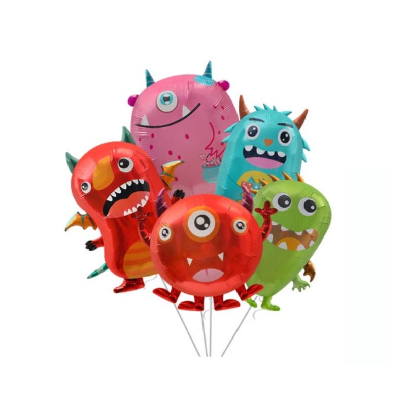 

Набор из 5 бактериальных монстров, пять разных мультяшных монстров, подходит для украшения тематической вечеринки и украшения дня рождения