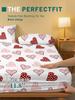 Simple 1 Modern Heart-Shaped Geometry Printed Matte Fitted Sheet, Bedroom Printed Bed Cover, Bedding Excluding Pillowcases