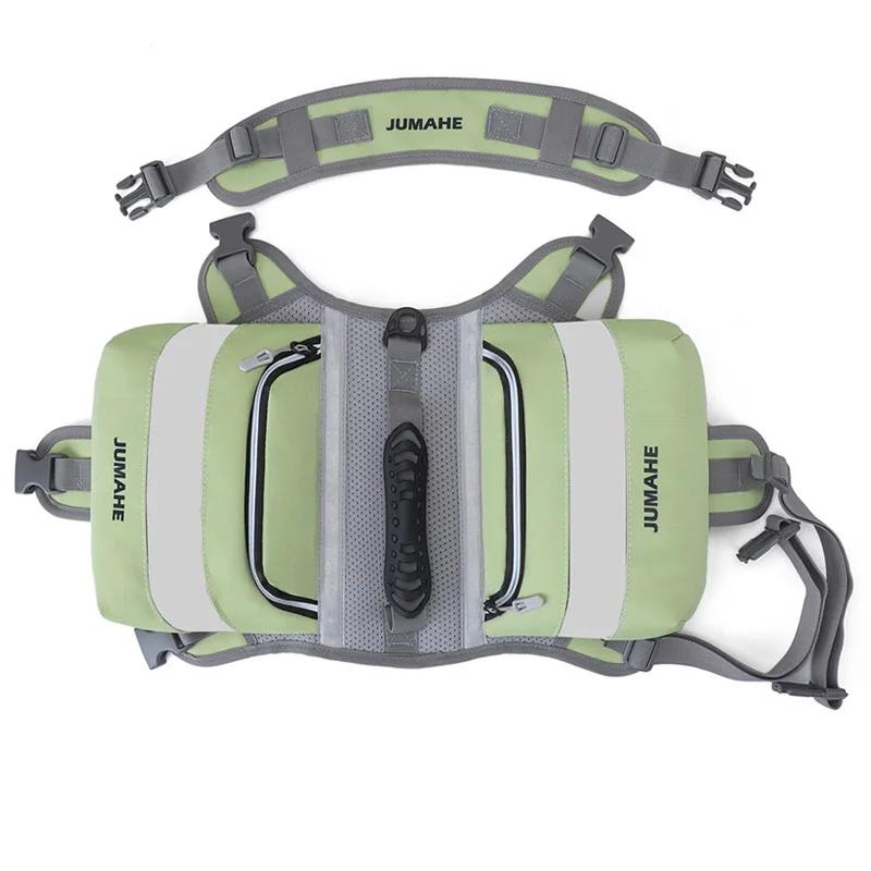 Large Capacity Dog training Backpack Harness Capacity Double Pack Reflective Adjustable Pet Chest Strap training storage collar