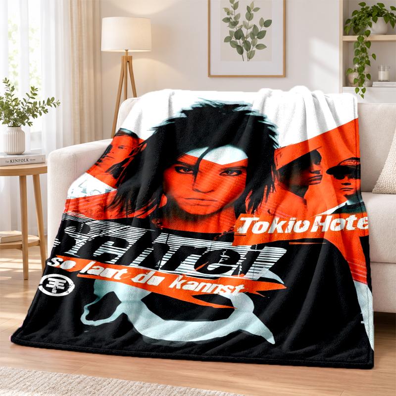 Tokio Hotel Flannel Throw Blanket Soft Warm Cozy For Sofa Bed Indoor Home Bedroom Use