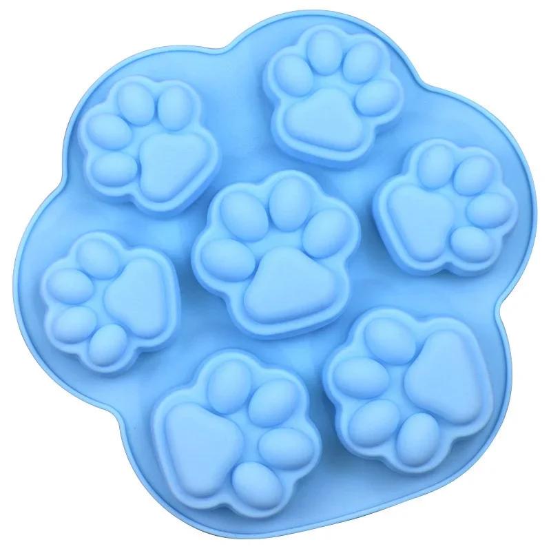 Paw Print Silicone Mold Dog Cat Animal Paw Mould For Candy Fondant Chocolate Jelly Pudding Soap Ice Cube Tray Dog Cat Treats