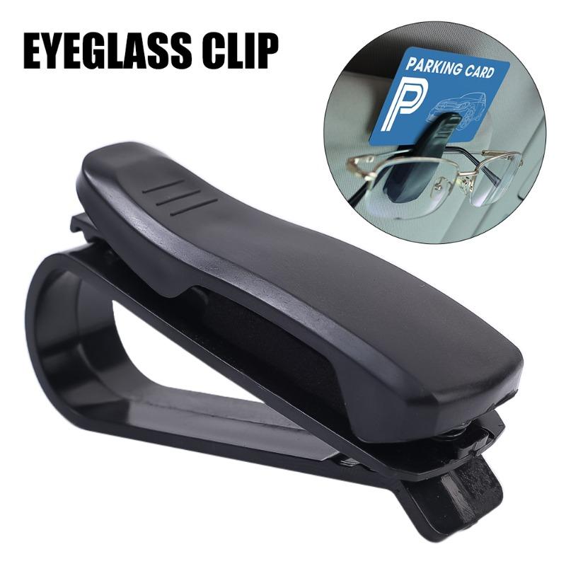 Car Eyeglasses Card Ticket Holder Fastener Black Sunglasses Clip Holder Bracket Name Card Holder Interior Accessorie 1/2/5pcs