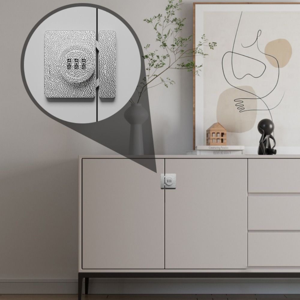 3-Digit Password Door Lock Glow-in-the-dark Combination Password Lock  Household