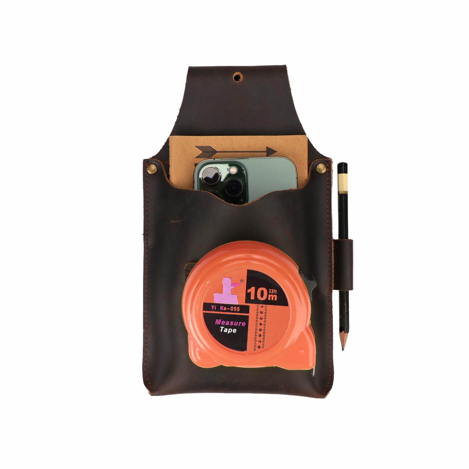 

TOURBON Tool Waist Work Smartphone Genuine Belt Cell Phone Small Item Organizer Pouch, Pouch, Pouch, Pouch, Leather, Loop, Multi-functional, Pouch,