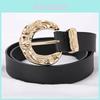 Fashion Faux Leather Waist Belt For Women With Metal Buckle Casual Dress Accessory