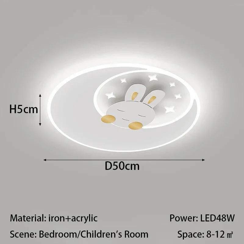 Nordic Creative Rabbit LED Ceiling Light Dimmable Children's Room Ceiling Light Modern Home Decoration Lighting Fixtures