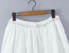 Women's Spring White Lace Cami Top & Ruffle Trim Embroidered Skirt Set