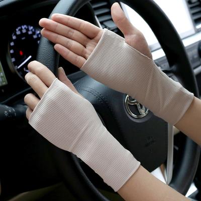 Atmungsaktive Eis-Seide Dünne Handschuhe Anti-UV-Nagelbisshandschuhe Sommer Halbfinger Sonnenschutzhandschuhe KTB