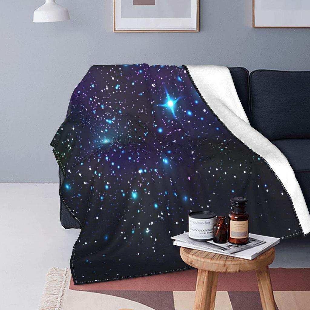 Dream Galaxy Flannel Mar Blanket Digital Printing Space Blanket Planet Sofa Blanket
