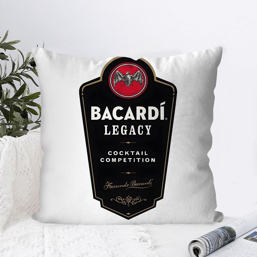 Spirituosen B-Bacardi-i Kissenbezug Quadratisches Kissen Schlafzimmer Sofa Freizeit Komfortkissen Auto Wohnzimmer Heimdekoration