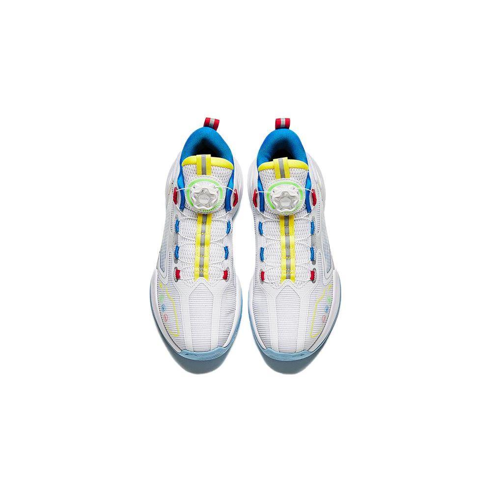 Anta Kids Shark Tooth Comfortable Non-Slip Durable Low-Top Basketball Shoes Kids basketball shoes White 312331103-4