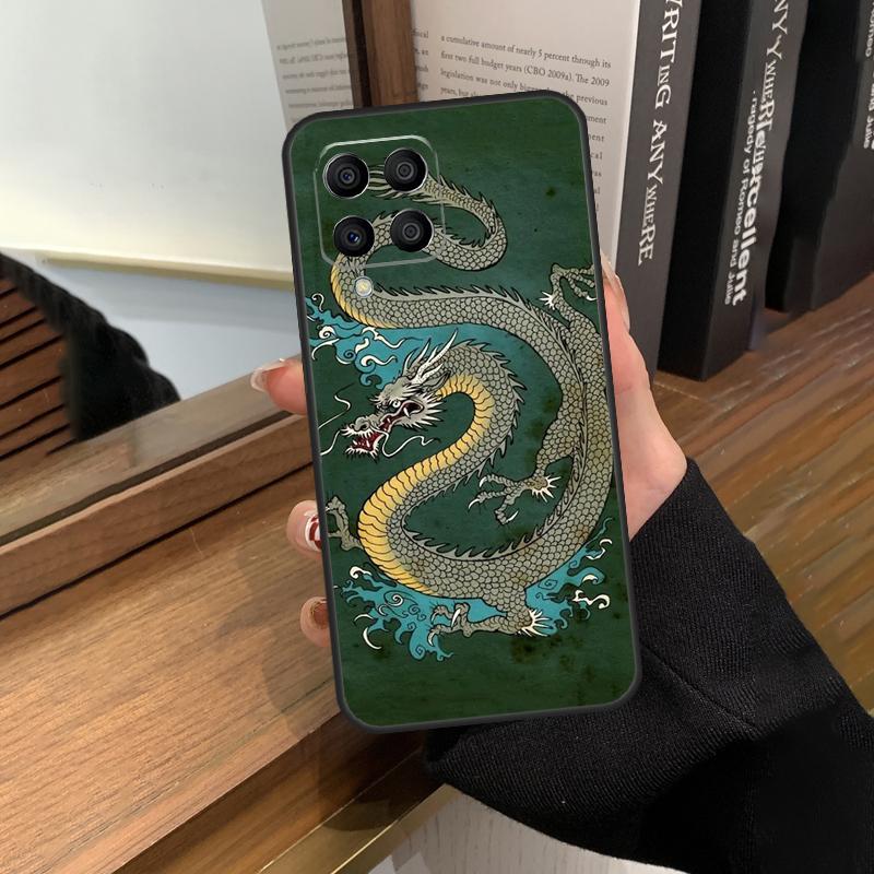 Chinese Style Crane Dragon Case For Samsung Galaxy M13 M53 M51 M31 M11 M14 M34 M54 M12 M32 M52 M16 M36 M56 M15 M35 M55