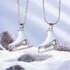 Snake Chain Ice Skate Pendant Sliver Color Figure Skating Pendant  Teens Girl