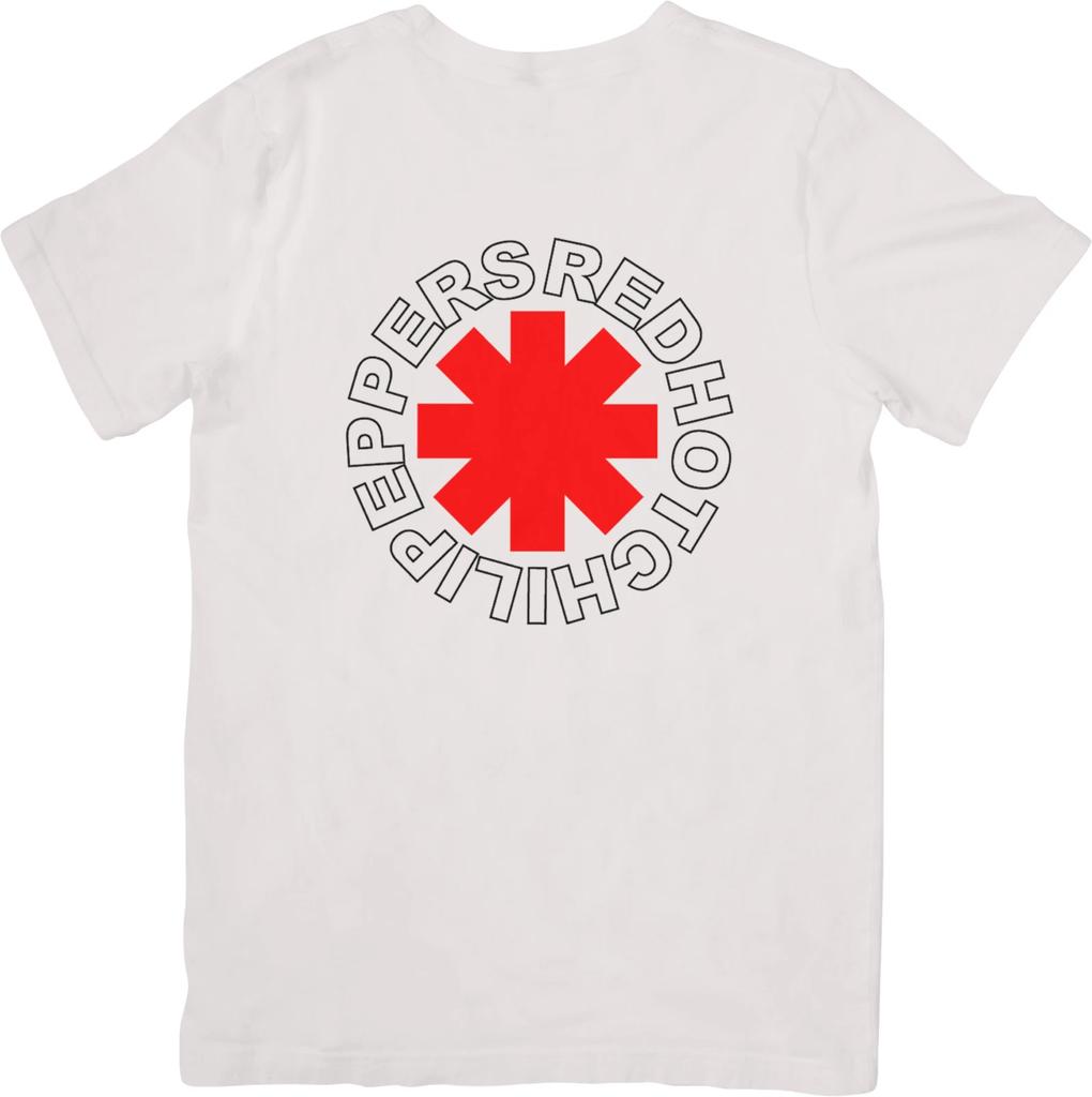 Red hot chilli peppers Musikk Passform for menn og kvinner Kvalitets bomulls-t-skjorte Hvit.