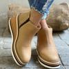 Women New Flat Women's Boots Zipper Women Shoes Plus Size Ankle Boots Keep Warm Fashion Winter Shoes