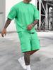 Men's Summer 2025 Fashion T-Shirt & Workwear Shorts Casual Sports Set