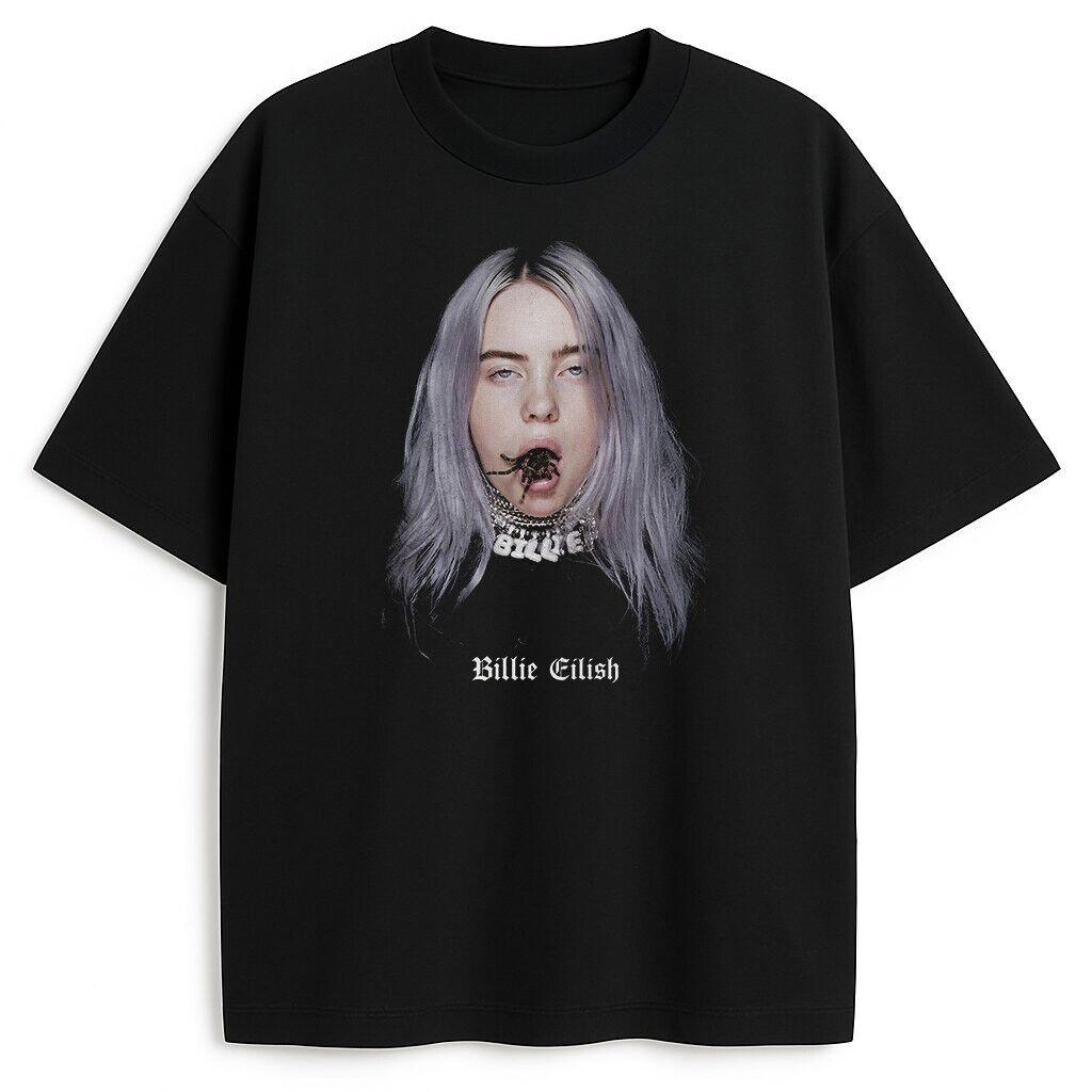 

Футболка Billie Eilish с пауком Унисекс и женская Летняя хлопковая Одежда в стиле Y2K Повседневная Мода Круглый вырез Короткий рукав Футболка Уличная мода S