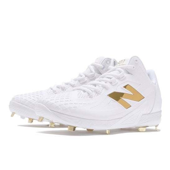 MSHOWT1 New Balance FuelCell Ohtani 1 White Metallic Gold (Cleat) (Men s) 10
