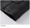 Men's Winter Leather Jacket with Fleece Lining - Ideal for Middle-Aged and Elderly Dads and Grandpas