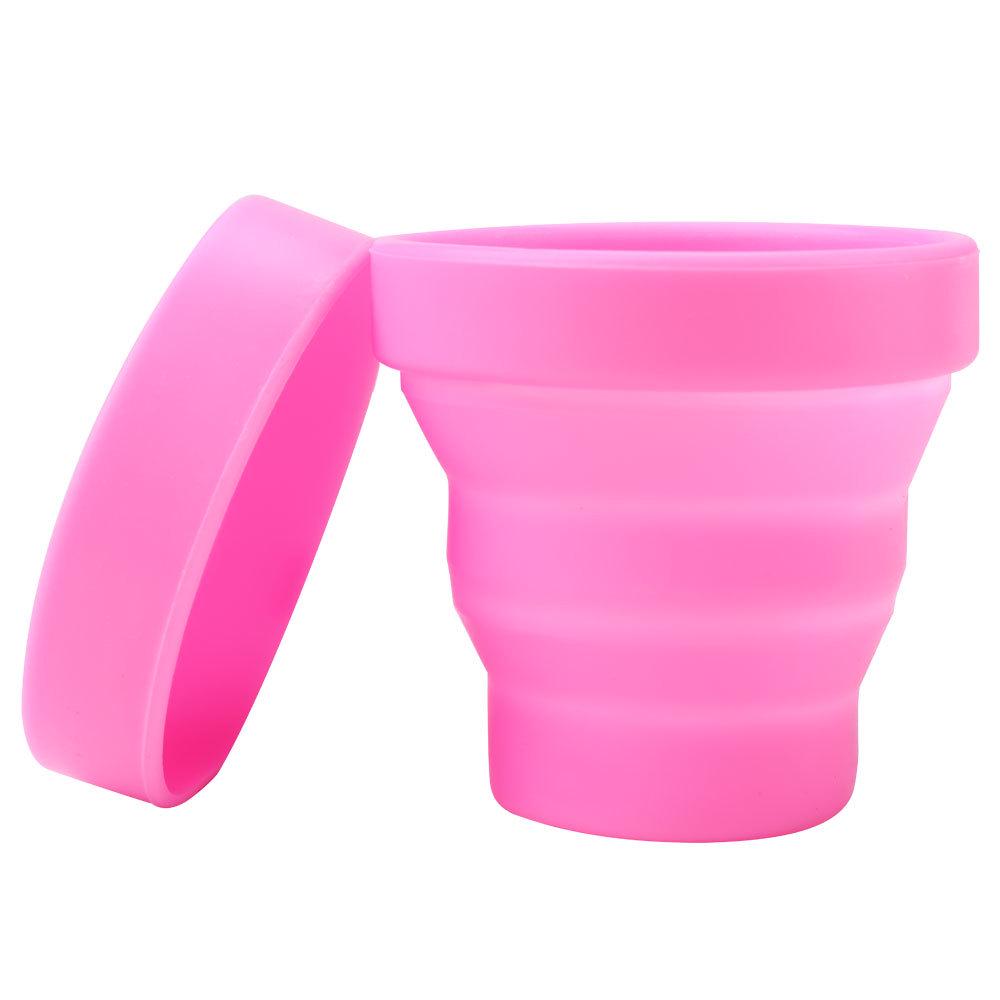 

Менструальна чаша зі складним силіконовим контейнером для зберігання - Безпечна при високих температурах Місячна чаша