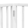 Foldable Dog Gate with Door 6 Panels White 300 cm Poplar Wood