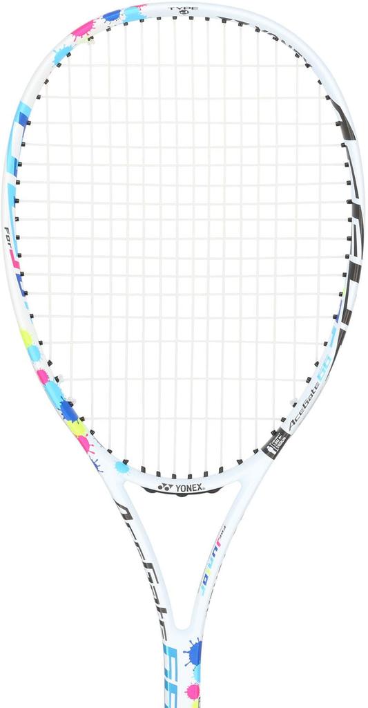 YONEX Ace Gate 66 Soft Tennis Racket White G00 ACE66G (Pre-strung), (011)