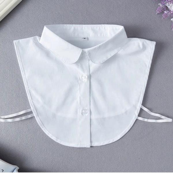 Unisex Versatile False Collar | Decorative Polyester Cotton Stand-Up Collar with Pointed Design