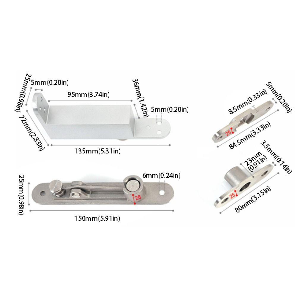 360 Degree Rotating Door Pivot Hinges Soft Close Spring Invisible Door Hinges  Hidden Installation