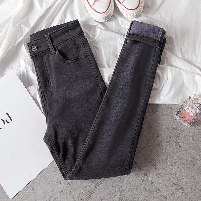 

Silkbay Women s High-Waist Warm Slim-Fit Skinny Jeans L