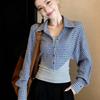 Spring Luxury Two-Piece Plaid Shirt – Stylish, Age-Reducing & Beautiful