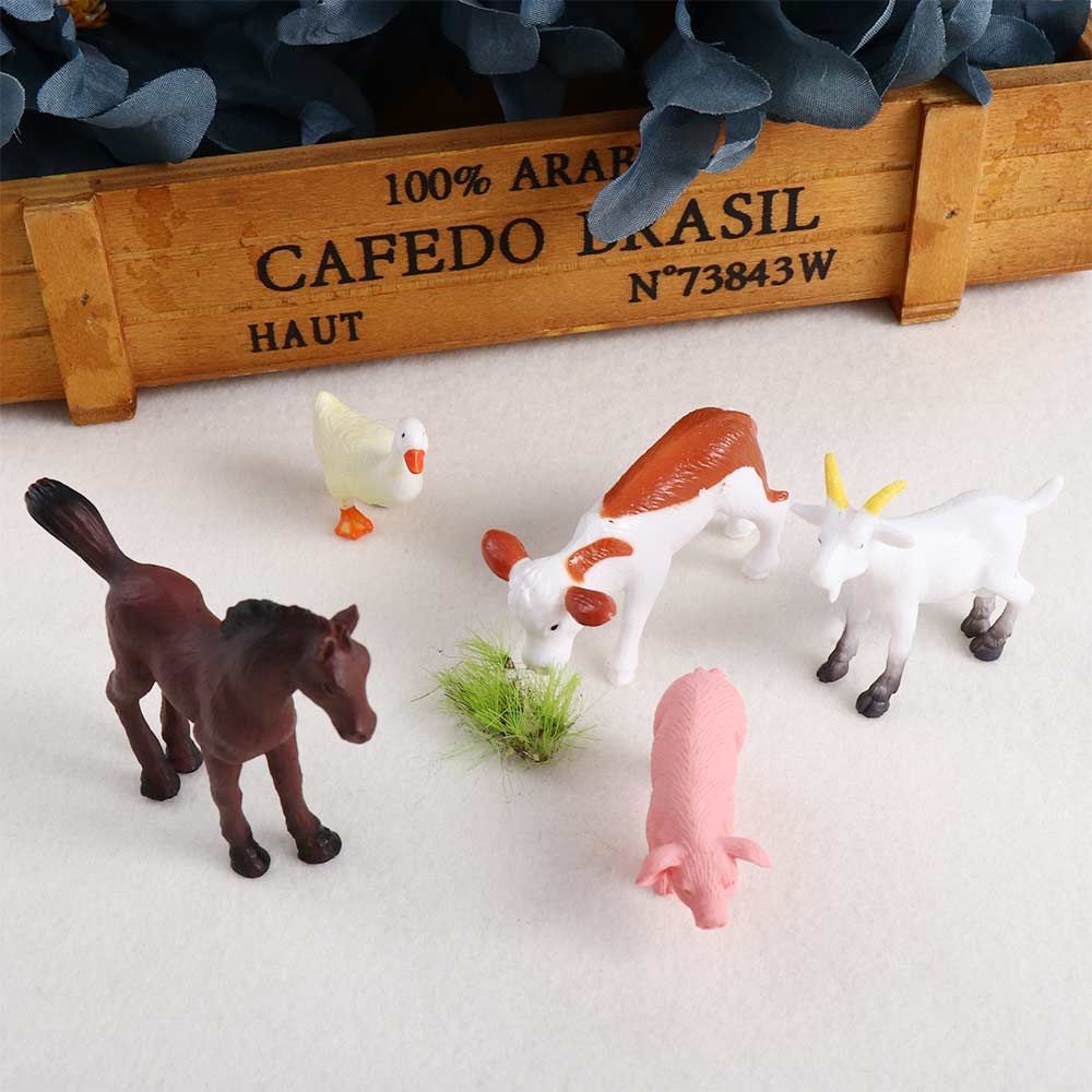 Cow Horse Farmland Worker Animal Model DIY Accessories Home Decor Miniatures Fairy Garden Ornaments Micro Landscape Figurines