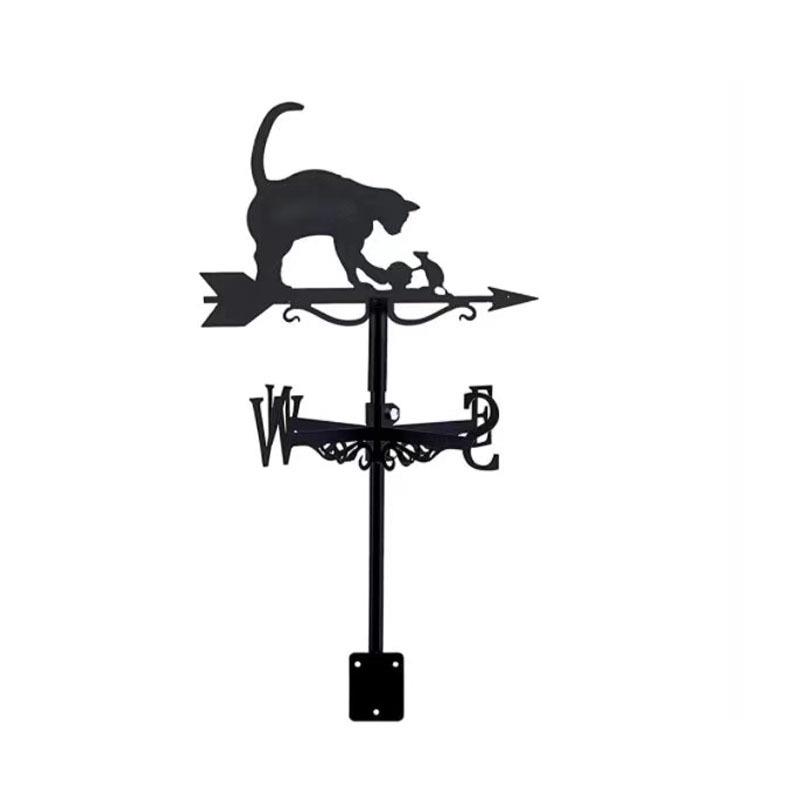 Wetterfahnen-Ornament aus Edelstahl für den Außenhof