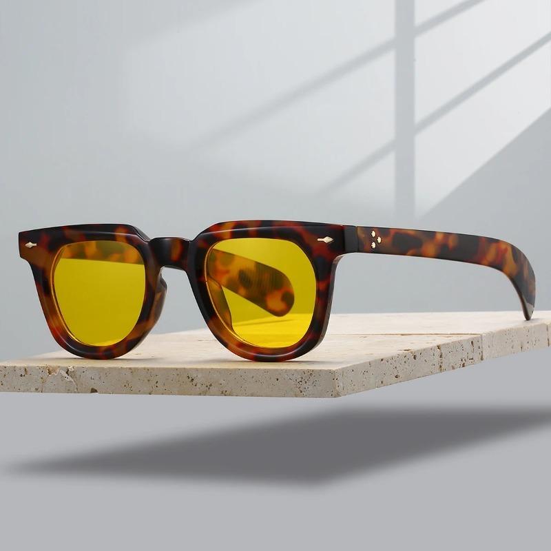 UV Protection Lightweight Comfortable Durable High Quality Retro Edgy Punk Trendy Square Shaped Male Sun Glasses