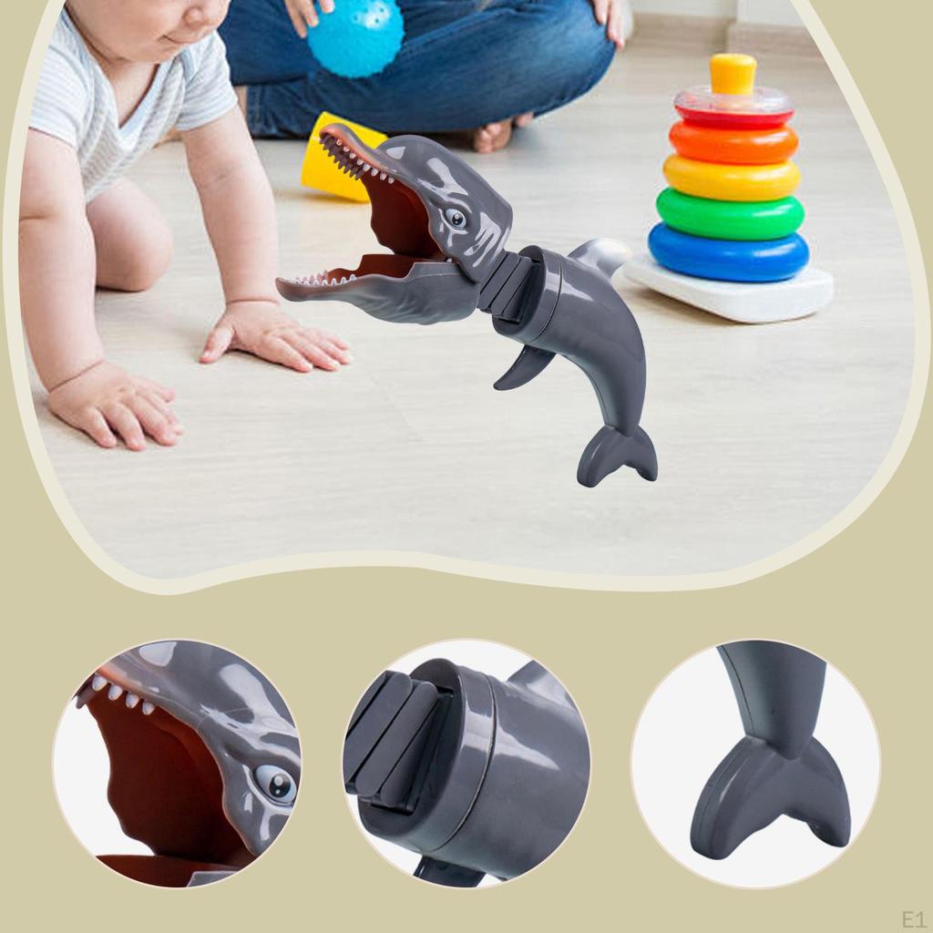 Dolphin Grabber Toy Hand Snapper Prank Eye Catching Reacher Tool Picker up for Classroom